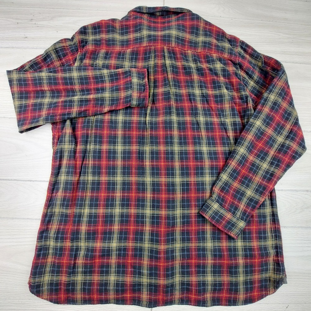 Carbon2Cobalt Mens Flannel Shirt XL Tall Plaid 100% Cotton Holiday Lumberjack - Picture 3 of 6